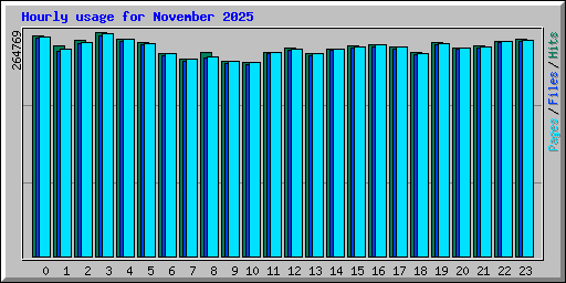 Hourly usage for November 2025