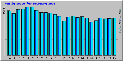 Hourly usage for February 2026