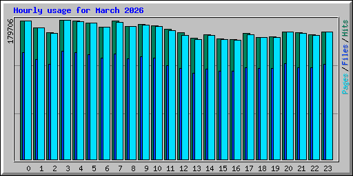 Hourly usage for March 2026
