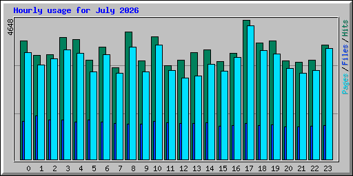Hourly usage for July 2026