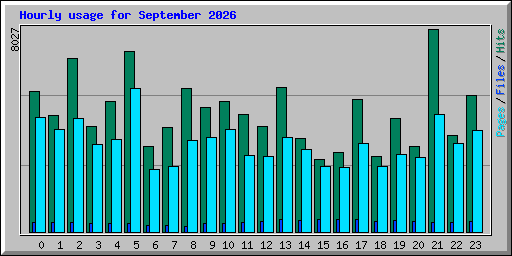 Hourly usage for September 2026